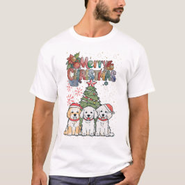Cute Puppies Christmas Tree Holiday Shirt T Shirt