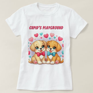 Cute Puppies: Cupid's Playground: Valentine T Shirt
