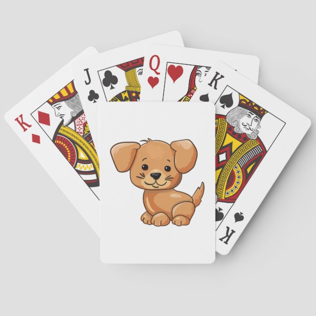 Cute Puppies Cute Funny och Smart hund Casinokort (Baksidan)