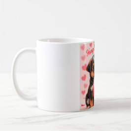 Cute puppies Happy Valentine's day personalized Kaffemugg