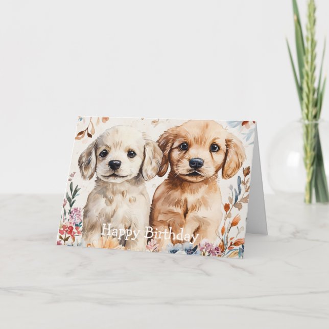 Cute Puppies Kort (Framsida)