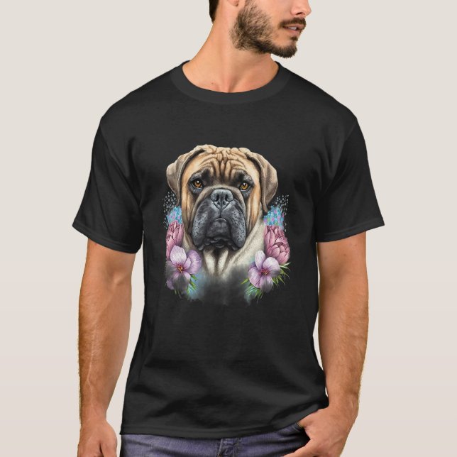 cute puppies lovely bullmastiff dog holder lover d t shirt (Framsida)