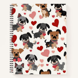 Cute puppprint print Notebook