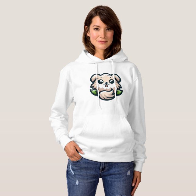 Cute Puppy, adjektiv Pet Design Hoodies T Shirt (Hel framsida)