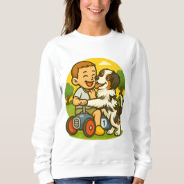 Cute Puppy and Kid Playtime T Shirt