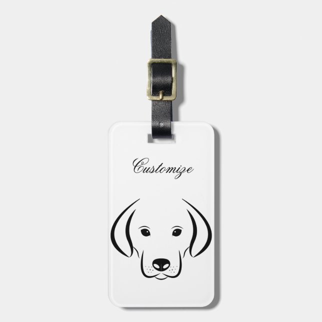 Cute Puppy Ansikte Thunder_Cove Bagagebricka (Vertikal Framsida)
