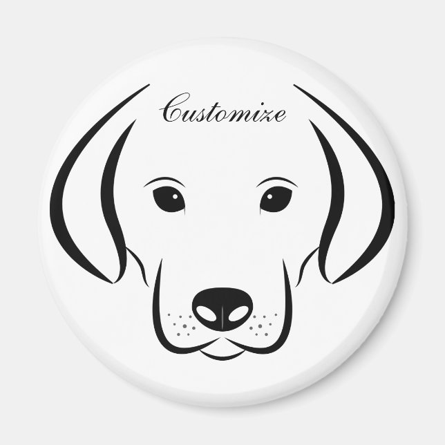 Cute Puppy Ansikte Thunder_Cove Magnet (Framsidan)