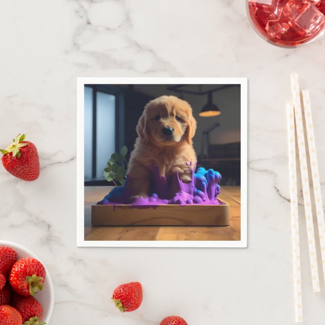 Cute Puppy Art Pappersservett (Insitu)