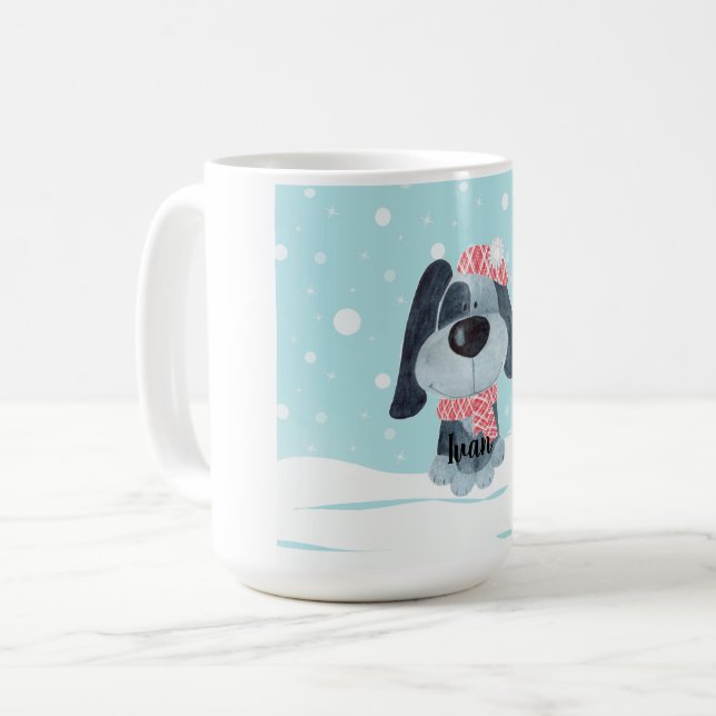 Cute puppy, baby kaffemugg (Framsida vänster)