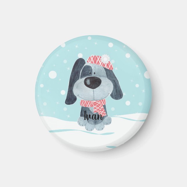 Cute puppy, baby magnet (Framsidan)