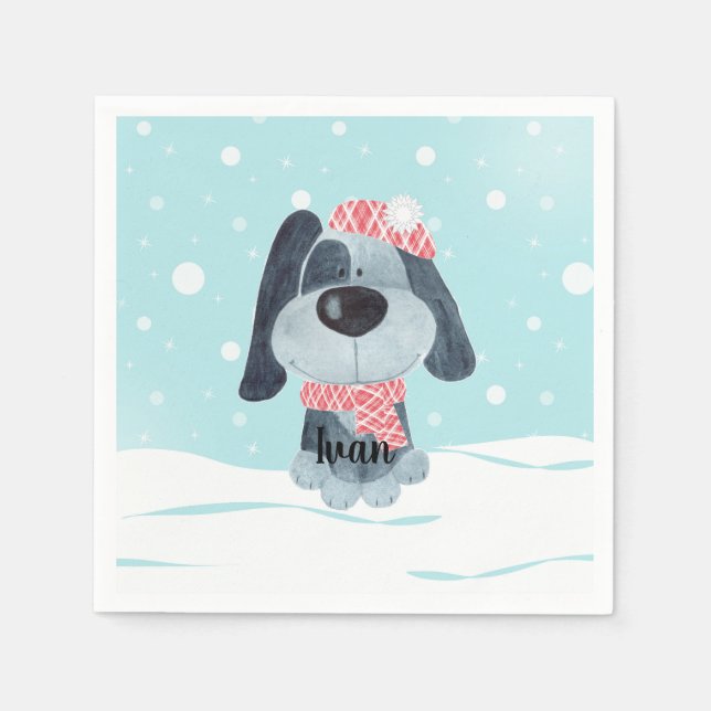 Cute puppy, baby pappersservett (Framsidan)