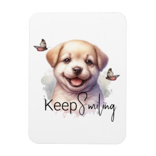 Cute Puppy-Behålla Smilande Anpassningsbar Magnet