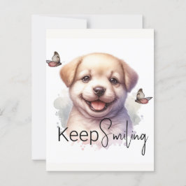 Cute Puppy-Behålla Smilande Anpassningsbar Vykort