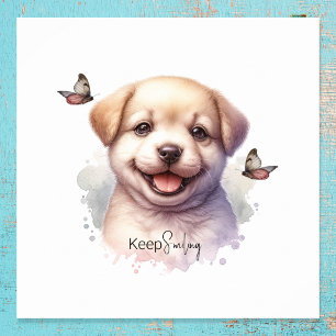 Cute Puppy Behålla Smiling Poster