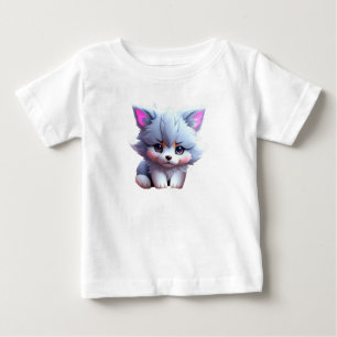 Cute puppy-bild i animerad stil t shirt