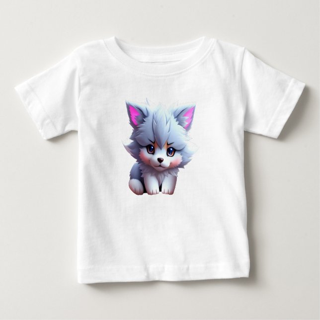 Cute puppy-bild i animerad stil t shirt (Framsida)