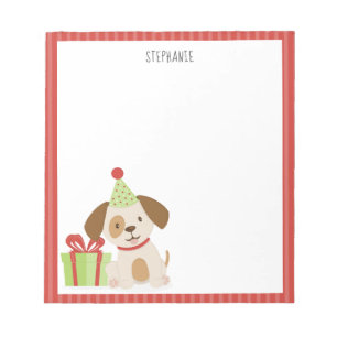 Cute Puppy Birthday Anteckningsblock