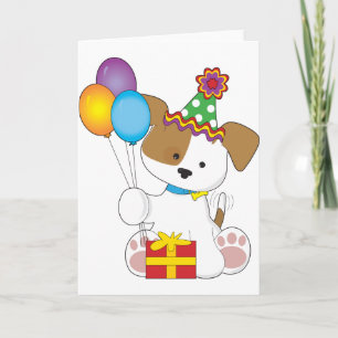 Cute Puppy Birthday Kort
