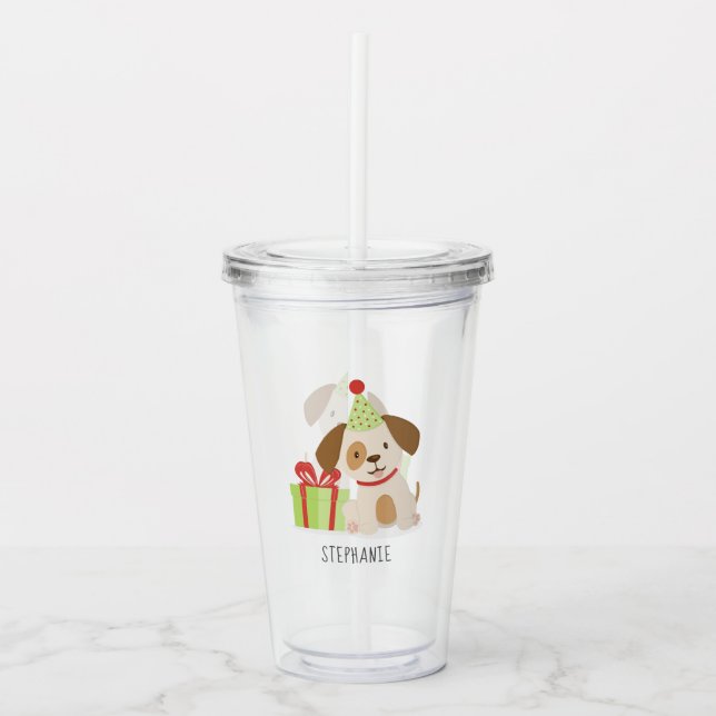 Cute Puppy Birthday Take Away Mugg (Framsida)