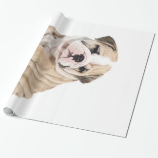 Cute Puppy Bulldog-Ledsen Presentpapper