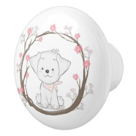 Cute Puppy Ceramic Knob Knopp