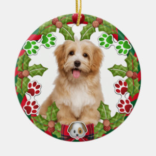 Cute Puppy Ceramic Ornamic Första jul Julgransprydnad Keramik