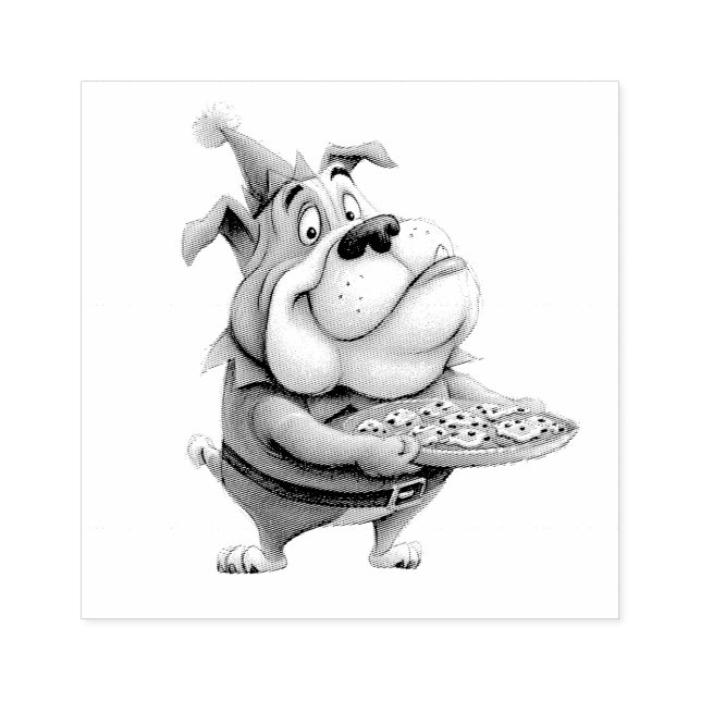 Cute Puppy Christmas Cookies Stämpel (Tryck)