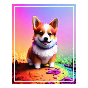Cute Puppy Corgi Hund-36475 Fototryck