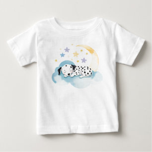 Cute Puppy Dalmatian på Måne - T Shirt