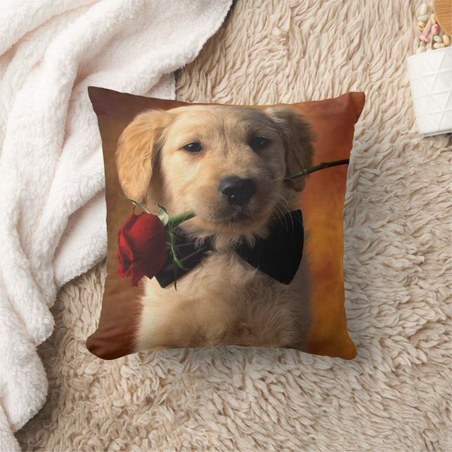 Cute Puppy Dekorativ kudde (Filt)