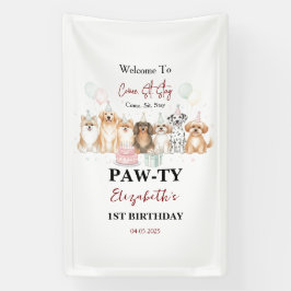 Cute Puppy Dog Boy 1st Birthday | Pawty Time First