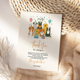 Cute Puppy Dog Boy 5th Birthday | Pawty Time First Tack Kort