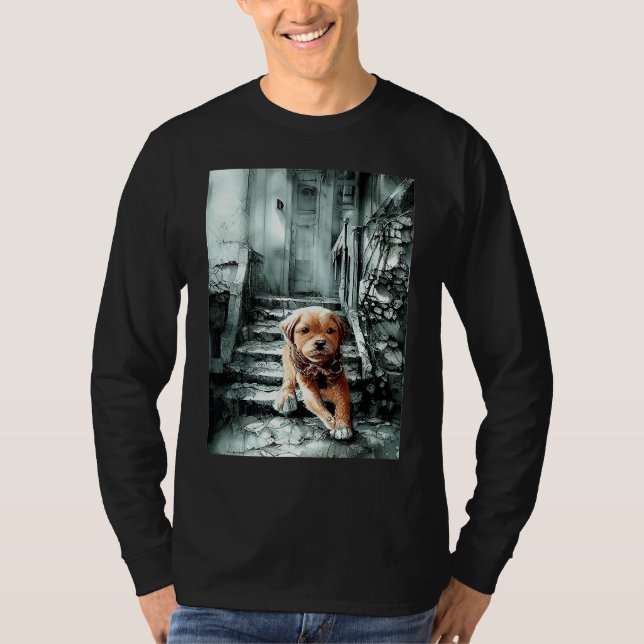 Cute Puppy Dog Clothes Idea  for Men Women and Tee (Framsida)
