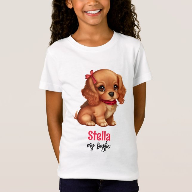 Cute Puppy | Flickor | Barn T Shirt (Framsida)