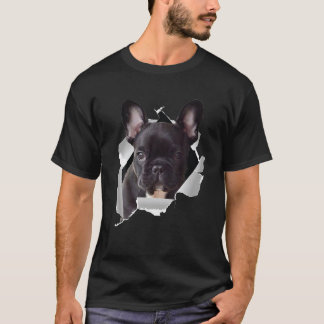 Cute Puppy Fransk Bulldog Ansikte Frenchie Älskare T Shirt