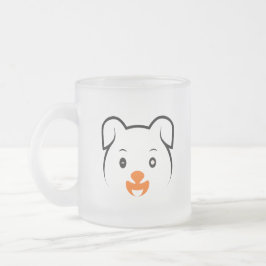 Cute Puppy Frostad Glasmugg