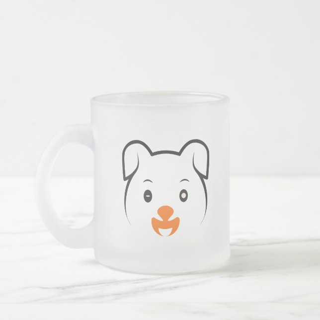 Cute Puppy Frostad Glasmugg (Vänster)