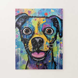 Cute Puppy Funny Dog Mixed Media Animal Pet Pussel
