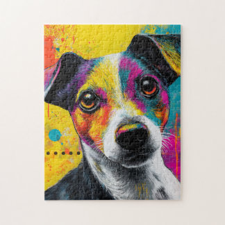 Cute Puppy Funny Dog Mixed Media Animal Pet Pussel