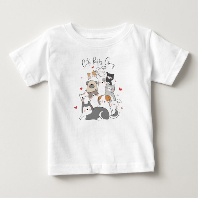 Cute Puppy Gang T Shirt (Framsida)