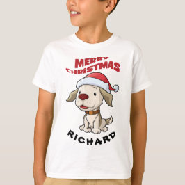 Cute puppy God jul anpassningsbar T-Shirt