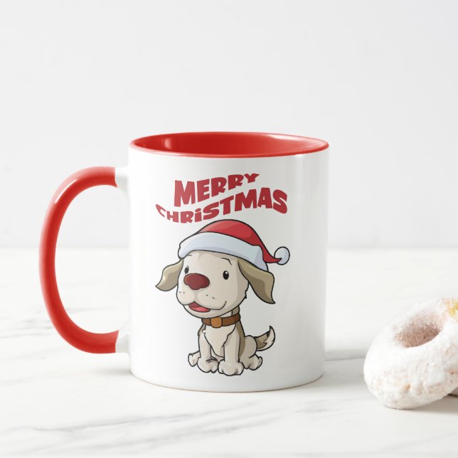 Cute puppy God jul Mugg (Med munk)