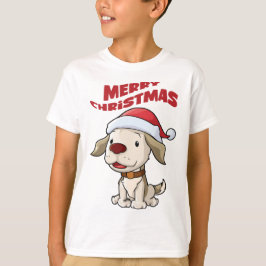 Cute puppy God jul T-Shirt
