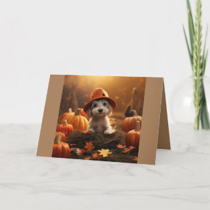 Cute Puppy Happy halloween-kort Tack Kort