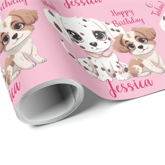 Cute Puppy Hund 6e Presentpapper (Rullad Hörn)