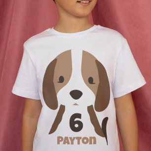 Cute Puppy Hund Age & Namn Barn T Shirt