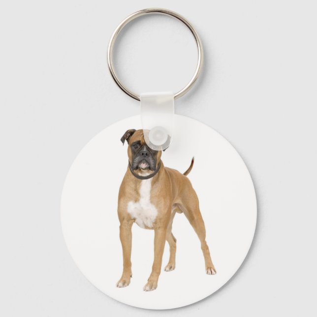 Cute Puppy Hund älskare Boxer Nyckelring (Framsida)