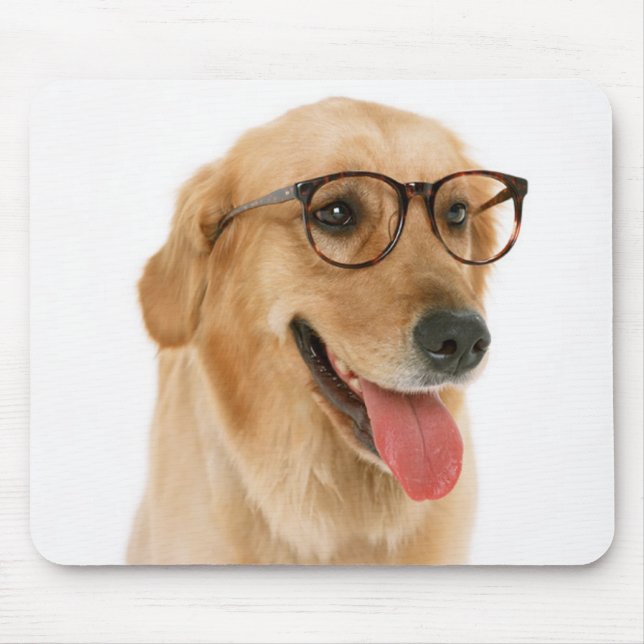 Cute Puppy Hund älskare Gift Golden Retriever Musmatta (Framsidan)