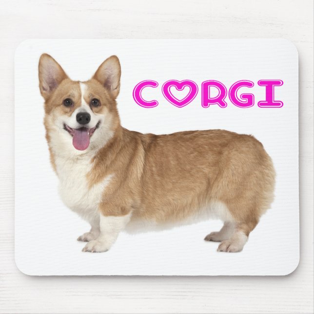 Cute Puppy Hund älskare Gift Pembroke Welsh Corgi Musmatta (Framsidan)