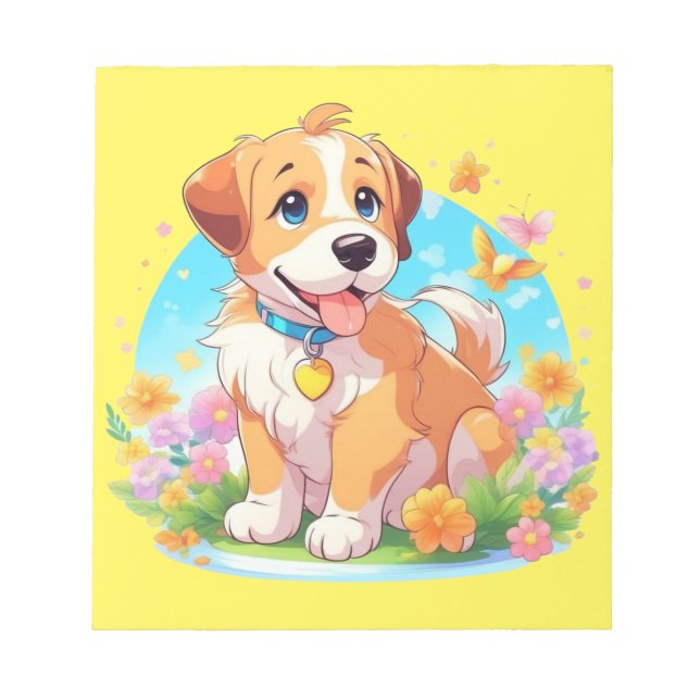 Cute Puppy Hund Anteckningsblock (Framsida)